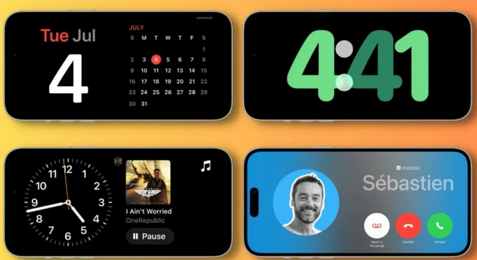 三穗苹果手机维修分享iOS17横屏充电待机显示有什么好处 
